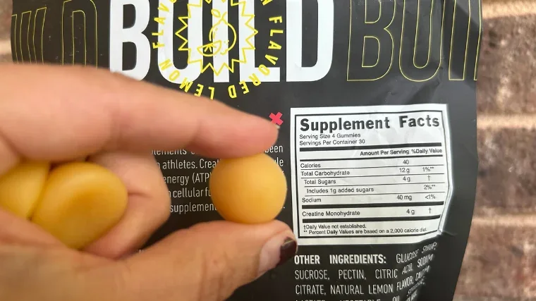 Creatine gummies compared with powder